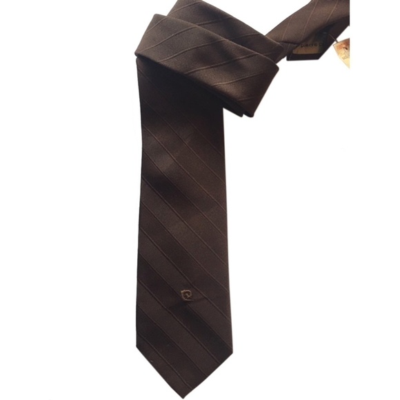 Vintage Pierre Cardin Monogrammed Textured Necktie Tie NWT - Picture 2 of 8